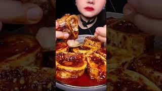 Delicious Beef Bone Marrow with Spicy Chinese Sauce mukbang asmr eating viral [upl. by Allecram]