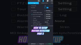 Dahua DVR Motion Detection Settings  Part 2 cctv ldahua shorts [upl. by Aicssej]