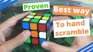 Best Way to Hand Scramble a Rubiks Cube [upl. by Haletky]