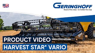 Geringhoff Harvest Star Vario I Product Video I English [upl. by Elrae]