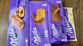 Asmr Filling Platter with milka chocolate 💜🍫🍩asmr chocolate [upl. by Olin]