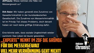 „Experte“ nennt im ZDF die Gründe für die Messergewalt  Viel mehr Verhöhnung geht nicht [upl. by Eseilanna]