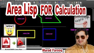 AutoCAD Quick Multi Area Calculation Auto Lisp with one Click Area Calculation Autodesk [upl. by Ulrikaumeko48]