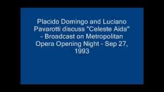 Domingo and Pavarotti discuss quotCeleste Aidaquot  1993 [upl. by Mchenry]