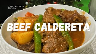 Easy Beef Caldereta Recipe  Filipino Beef Stew [upl. by Mikahs]