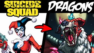 What if SUICIDE SQUAD Characters Were DRAGONS Lore amp Speedpaint [upl. by Levin]