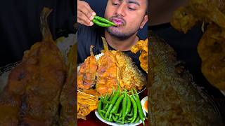 Very Spicy Green Chilli Eating mukbang asmr shortvideo reelsvideo eating viralvideo food [upl. by Lamee]