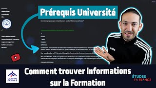 Comment trouver les Prérequis de luniversité Campus France Algérie 20242025 [upl. by Eixam735]