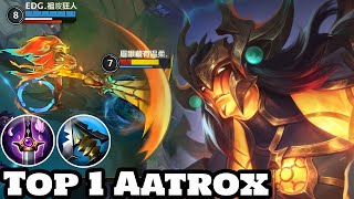 Wild Rift Aatrox  Top 1 Aatrox Dragon Lantern Skin Gameplay Rank Grandmaster [upl. by Egag]