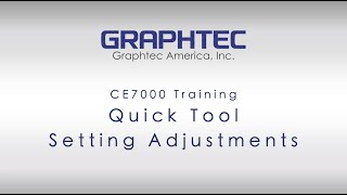 Quick Tool Setting Adjustments on the CE7000 [upl. by Atwater665]