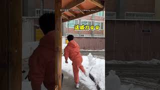 【地獄模式】職業選手打雪仗 網驚爆擊率100｜運動｜職業選手｜投手｜棒球｜打雪仗｜炫技 hsb5252 [upl. by Nerat618]