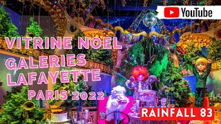 Noël au Galerie Lafayette Vitrines Animation Noel 2022 Galerie Lafayette Haussmann Paris [upl. by Eanal520]