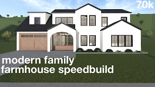 modern family farmhouse speedbuild  70k  bloxburg speedbuild 🏡 [upl. by Aihsined725]