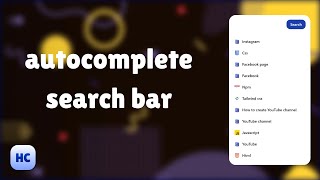 autocomplete search bar with Javascript [upl. by Adaminah650]