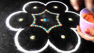 Diwali rangoli video  kolamdesigns mugguludesigns diwali [upl. by Phemia]