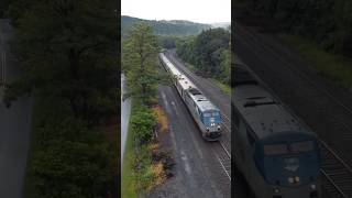 Amtrak with 2 private cars and an NS intermodal [upl. by Atikihs]