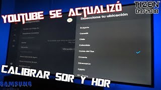 Cambiar Región de Youtube App y Calibración Samsung Smart 4k HDR Tv Tizen MU KU KS [upl. by Htinek147]