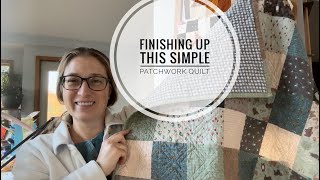 Finishing up this simple patchwork baby quilt patchwork tutorial VLOG [upl. by Lehcin645]