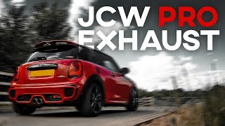 MINI F56 JCW Pro Exhaust  Sounds Pops and Bangs [upl. by Atorod]