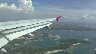 AirAsia Airbus A320 PKAZL beautiful landing at Denpasar Bali Airport [upl. by Rehpotsirhk937]