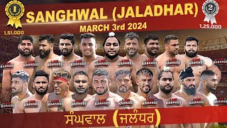 LIVE  Sanghwal Jalander Kabaddi Cup 2024 [upl. by Yblehs]