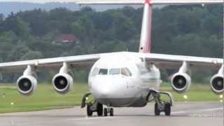 Avro Regional Jet RJ85 Take Off at Airport BernBelp [upl. by Tfat]