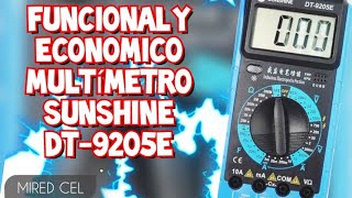 Multímetro Sunshine DT9205E Review y opiniones de este económico y precisó instrumento de medición [upl. by Akihsan]