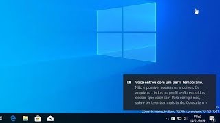 Arquivos sumiram após iniciar o Windows perfil temporário  Solução [upl. by Sibel740]