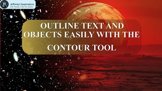 Outline Text Quickly and Easily in Affinity Designer V2 On iPad Using The Contour Tool [upl. by Hayikat]