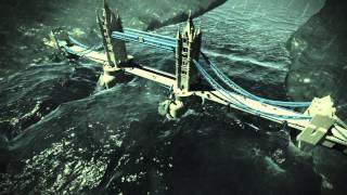 Tsunami Hits The Tower Bridge  Real Flow 2013 Simulation [upl. by Martin534]