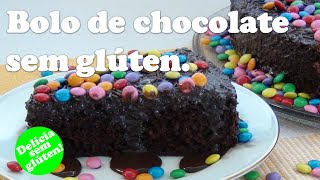 Receita Bolo de chocolate sem glúten de liquidificador [upl. by Eiffub]