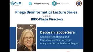 Phage Bioinformatics 1 by IBRCPhage Directory Deborah JacobsSera on phage genome analysis [upl. by Buckels52]