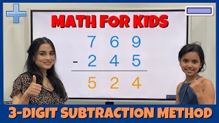 Alternative Method To 3Digit Subtraction Addition Method [upl. by Ecinahc]