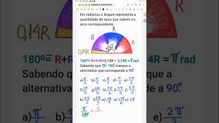 Graus Radianos CicloTrigonométricoMatemática [upl. by Yllop]