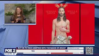 Outrage at Picture of sexualized Jesus [upl. by Arakihc]