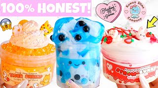 100 HONEST Slime Shop Review Blushing BB Slimes  Kawaii Slime Company [upl. by Pinzler]