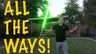 Learn ALL the ways to do the Figure 8 Lightsaber spin lightsaber tutorials 101 [upl. by Hennie662]