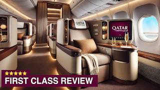 Qatar Airways First Class Flight A380 Full Tour Review [upl. by Pauli]