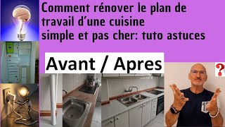 Comment rénover un plan de travail dune cuisine tuto astuces [upl. by Anaerda]