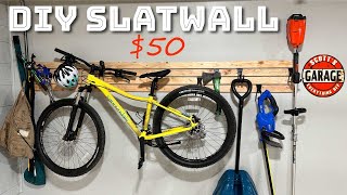 Say Goodbye to Garage Clutter with This Simple Affordable DIY Slatwall Project [upl. by Hairaza719]