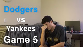 Yankees Fan Reaction  Dodgers vs Yankees Game 5 World Series 2024 Dodgers Win Heartbroken [upl. by Ardnahs]