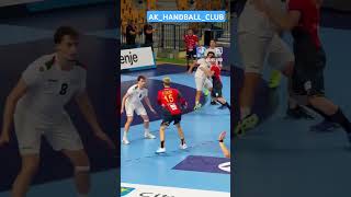 Best fainting shot in handball 💫🥅 bestofhandball handball trending handballhighlights sports [upl. by Ttenrag]