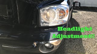 How To Adjust Headlights On A Dodge Ram20022008 Dodge Ram [upl. by Nogam36]