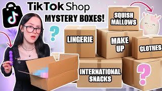 I Bought MYSTERY BOXES From TIKTOK SHOP Clothing Makeup Food  More [upl. by Olympium]