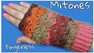 Cómo hacer MITONES a crochet  Tutorial paso a paso  Conini Crochet [upl. by Kinsler]