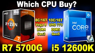 🔥Which CPU Buy🔥5600G vs 12600K vs 5700G🔥Intel vs AMD KshitijKumar1990 [upl. by Friedberg]