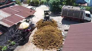 New Dozer project and dump truck pouring and clearing land around the house [upl. by Dacy]