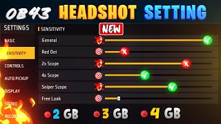 After OB43 update headshot sensitivity 🔥  Free fire one tap sensitivity  Headshot setting tamil [upl. by Elata]