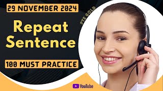 PTE Repeat Sentence  NOVEMBER 2024  MUST PRACTICE [upl. by Tracy]