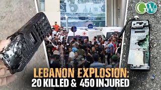 LEBANON EXPLOSION20 KILLED amp 450 INJURED  HEZBOLLAH BLAMES ISRAEL FOR ATTACKS [upl. by Anirazc141]